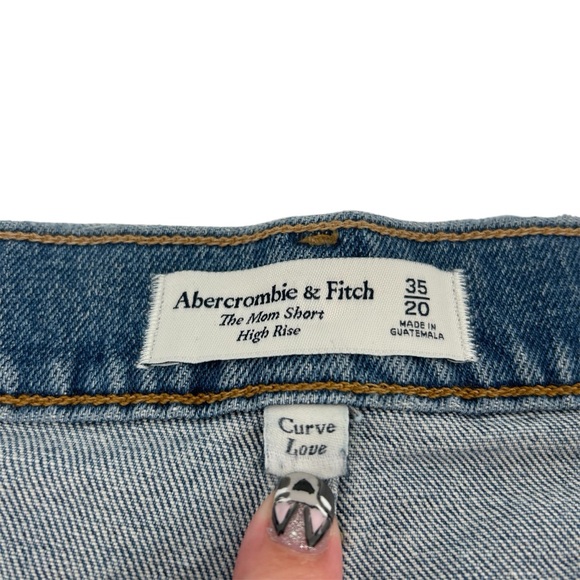 NWT Abercrombie and Fitch High Rise “The Mom Short” Curve Love Size 35/20 READ - Picture 12 of 13